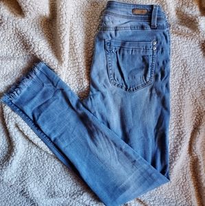 Almost Famous Mid Rise Distressed Jeans